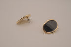 Vintage oval cabochon stud earrings
