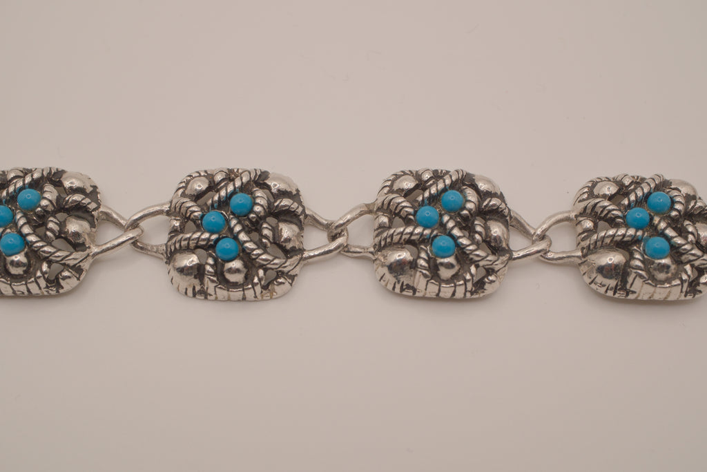 Vintage Avon faux Turquoise link bracelet