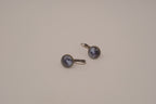 Vintage full moon cabochon earrings