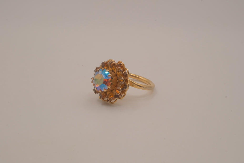 Sarah Cov "Amber Blossom" cocktail ring&nbsp;