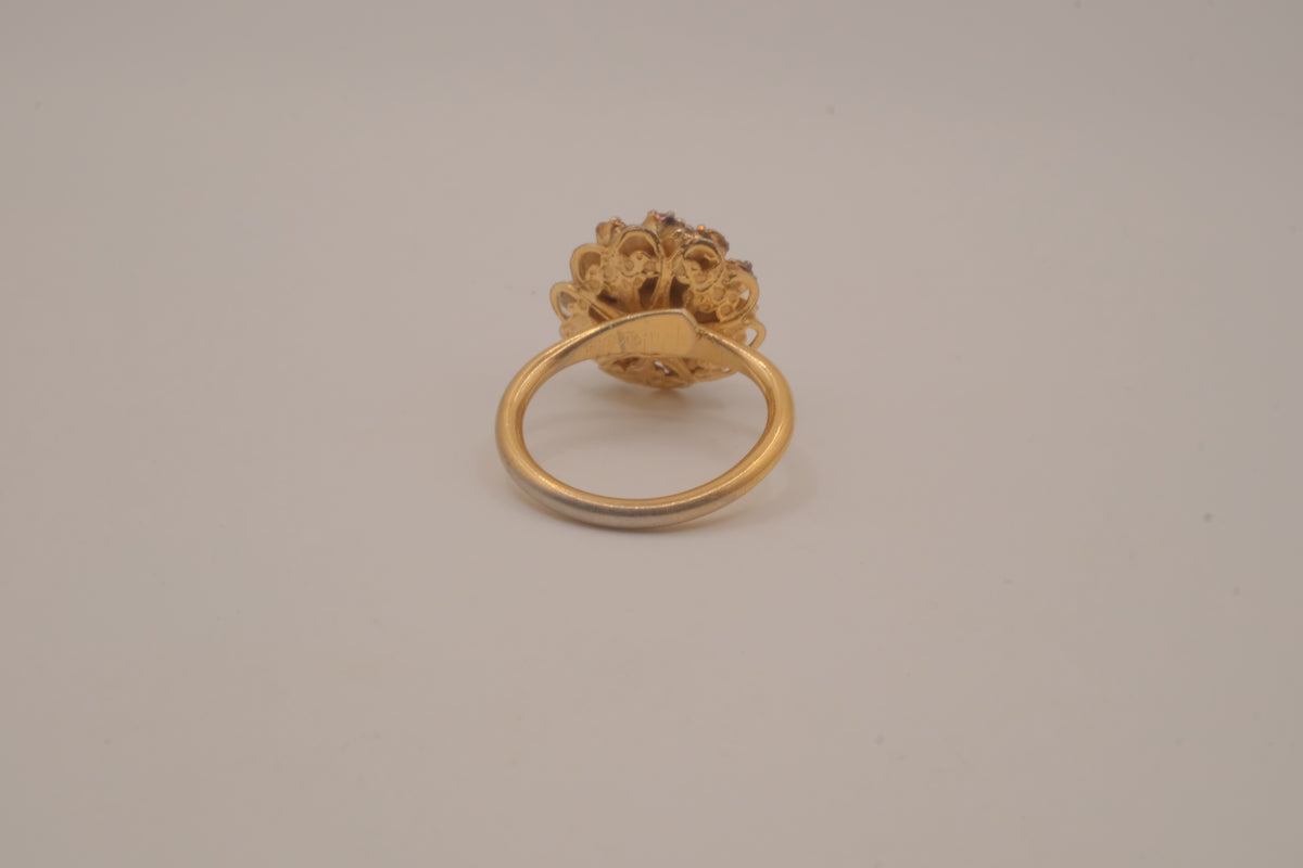 Sarah Cov "Amber Blossom" cocktail ring&nbsp;