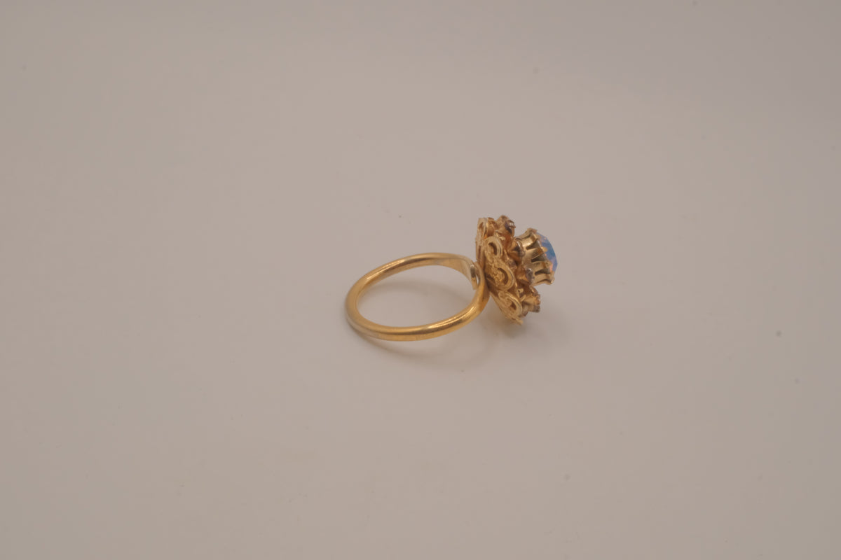 Sarah Cov "Amber Blossom" cocktail ring&nbsp;