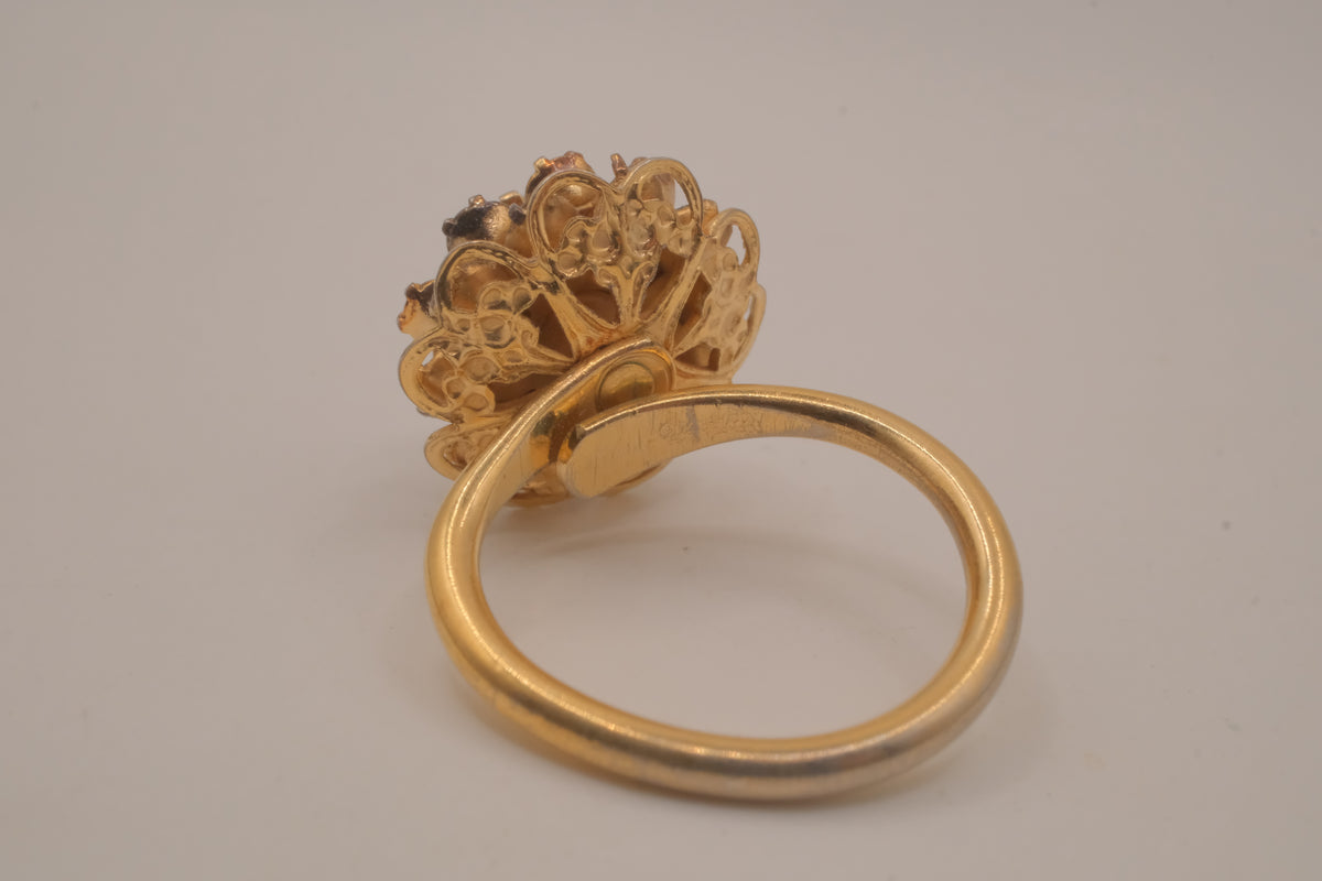 Sarah Cov "Amber Blossom" cocktail ring&nbsp;