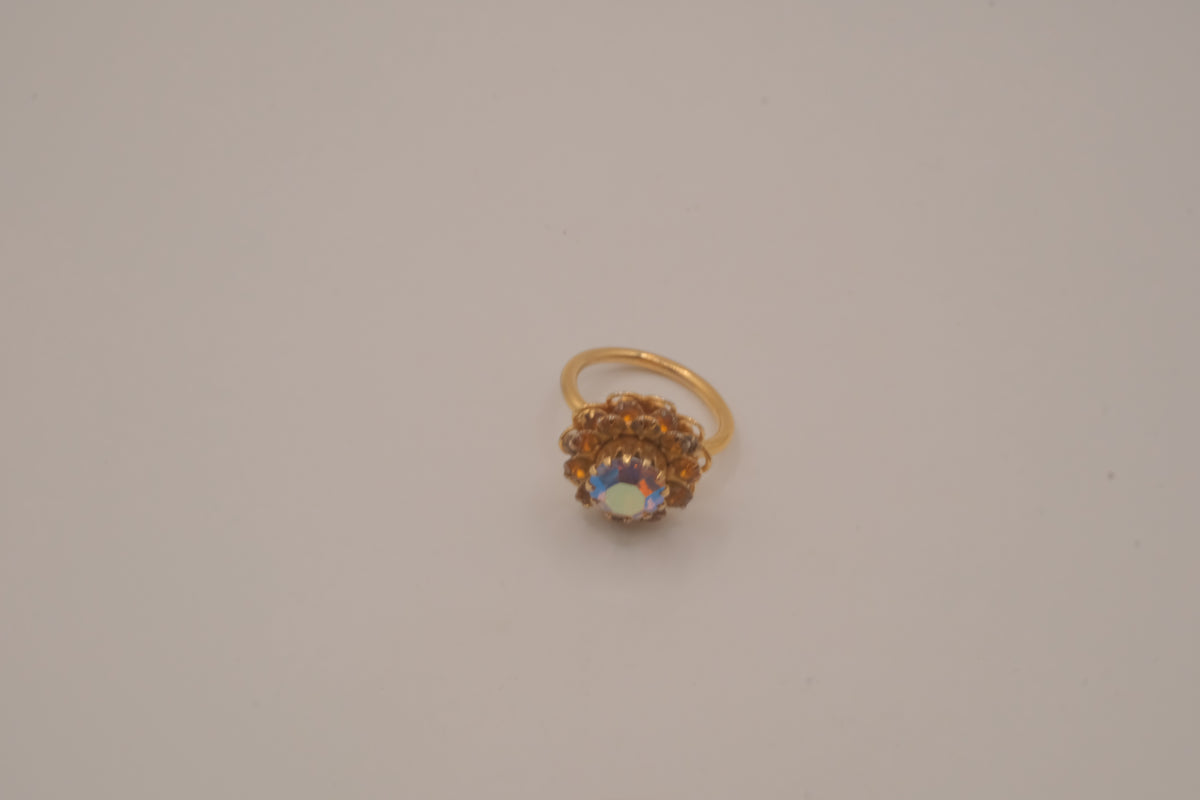 Sarah Cov "Amber Blossom" cocktail ring&nbsp;