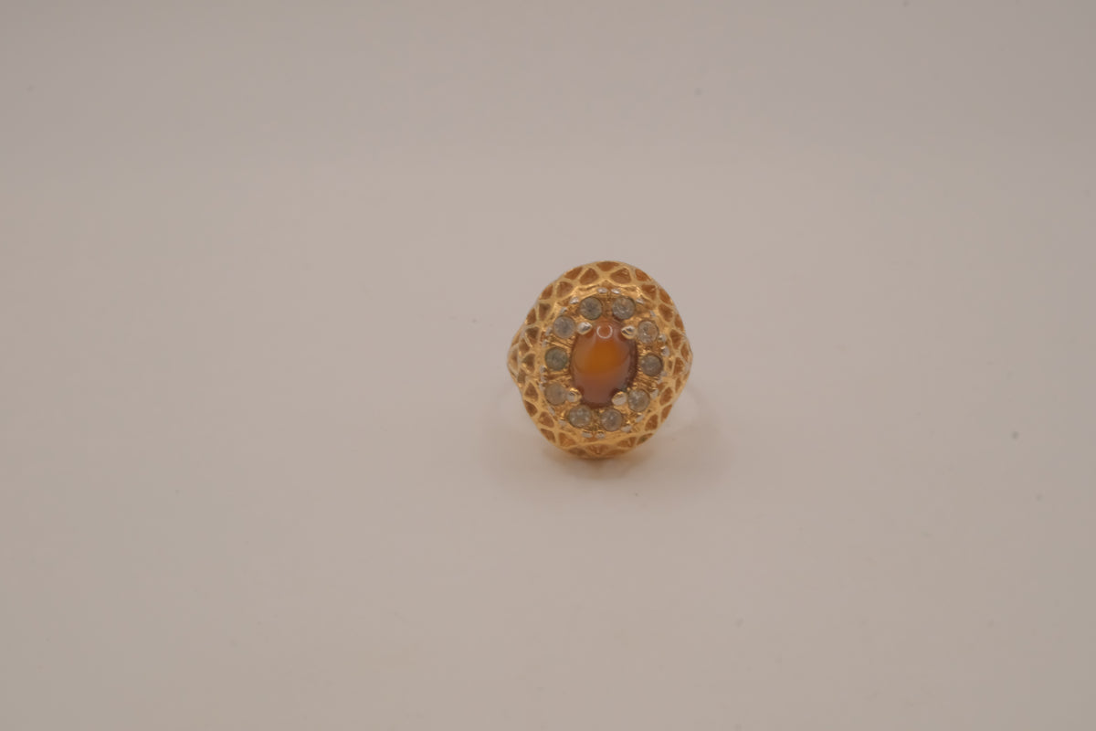 Vintage 1960s Gold Statement ring