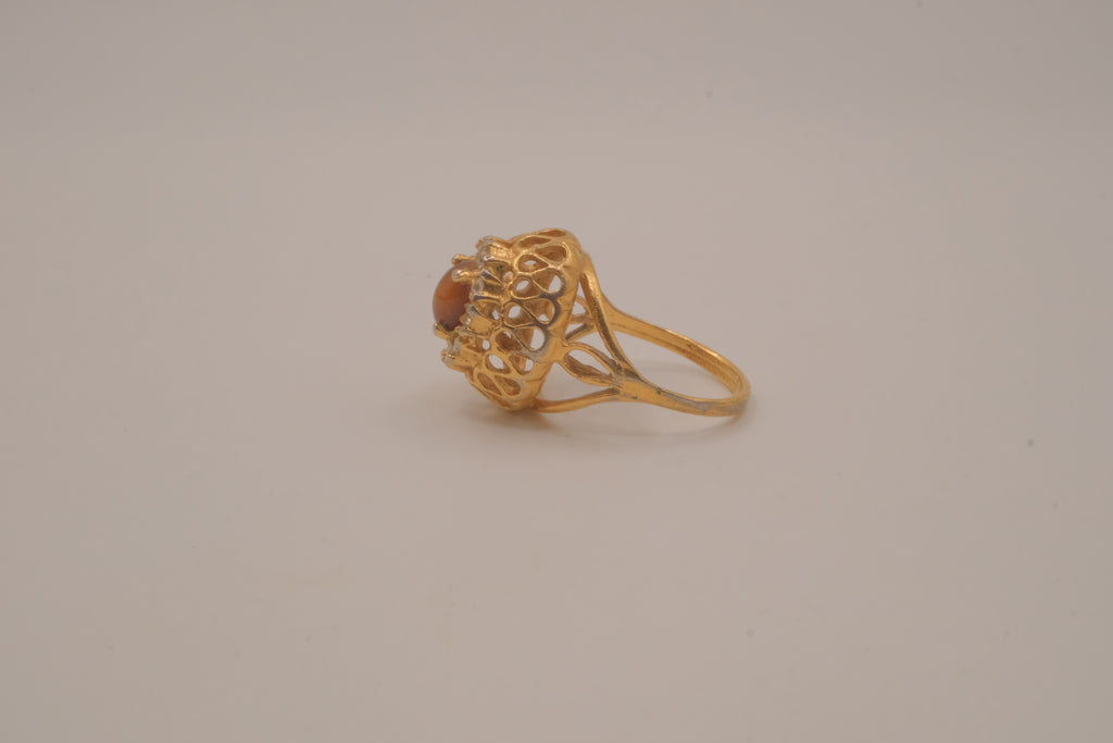 Vintage 1960s Gold Statement ring