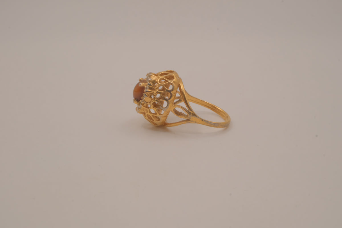 Vintage 1960s Gold Statement ring
