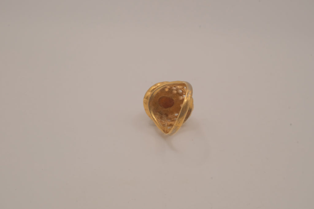 Vintage 1960s Gold Statement ring