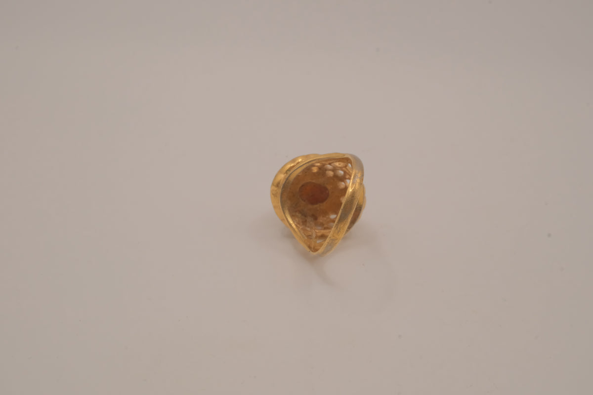 Vintage 1960s Gold Statement ring