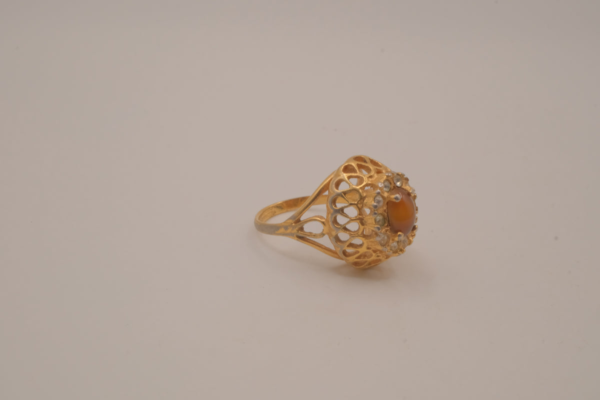 Vintage 1960s Gold Statement ring