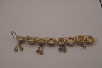 Vintage cabochon link bracelet