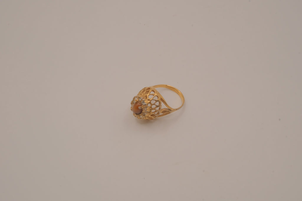 Vintage 1960s Gold Statement ring