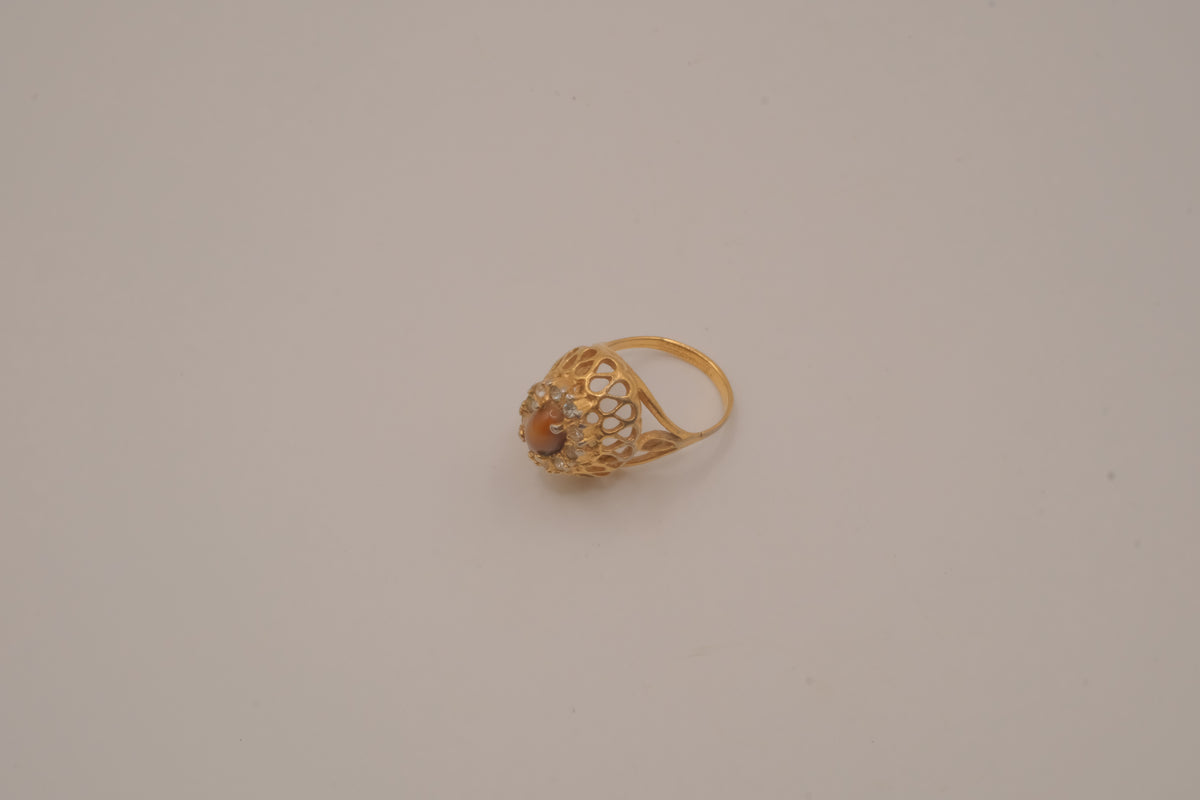 Vintage 1960s Gold Statement ring