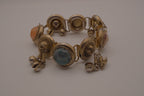 Vintage cabochon link bracelet