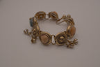 Vintage cabochon link bracelet