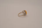 Vintage Sterling silver Celtic Butterscotch Amber ring