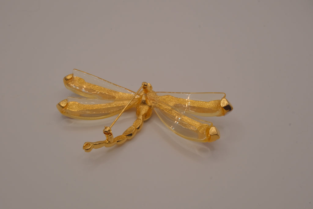 Kenneth Jay Lane (KJL) "Libellula" dragonfly brooch