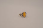 Vintage Sterling silver Celtic Butterscotch Amber ring