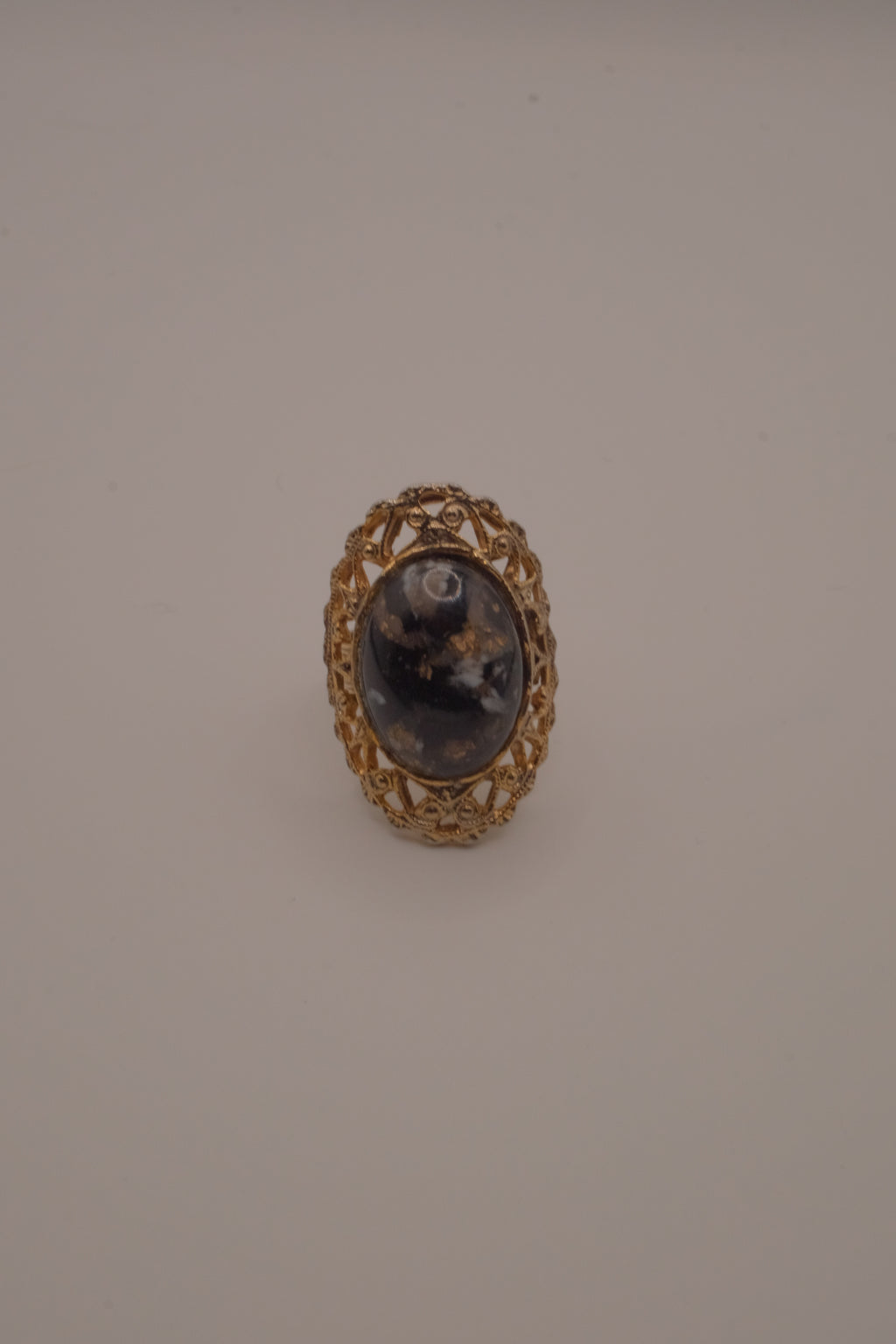 Vintage filigree statement ring