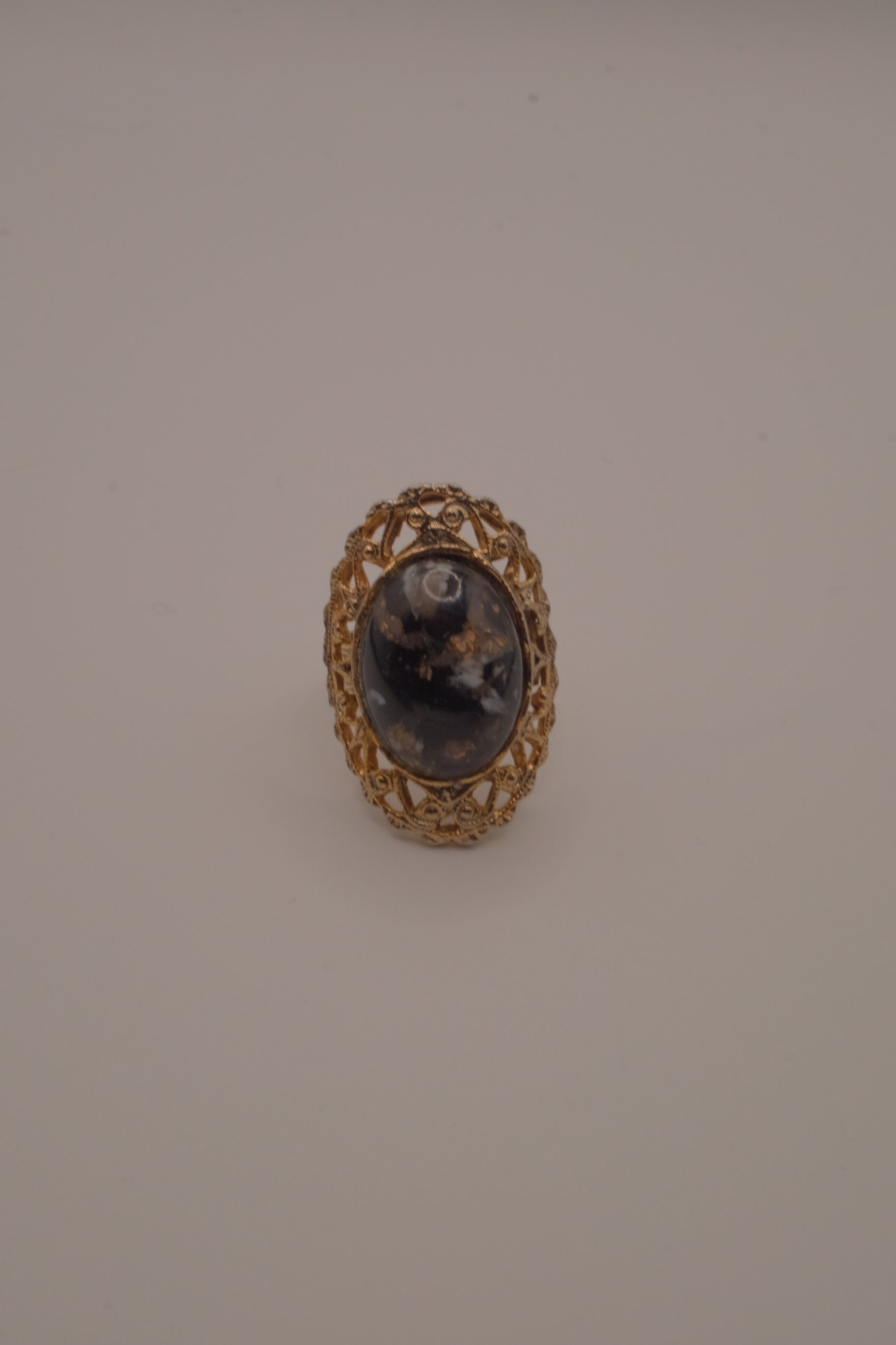 Vintage filigree statement ring