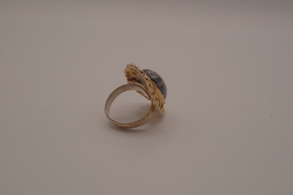 Vintage filigree statement ring