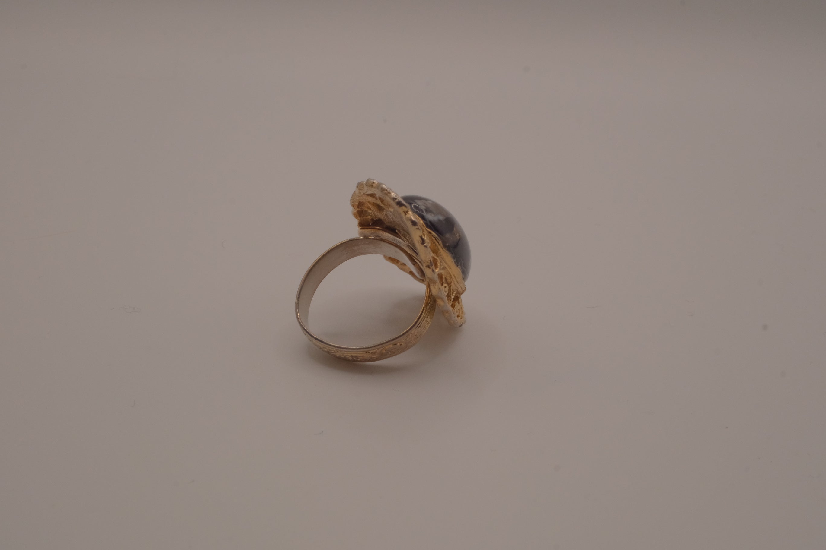 Vintage filigree statement ring