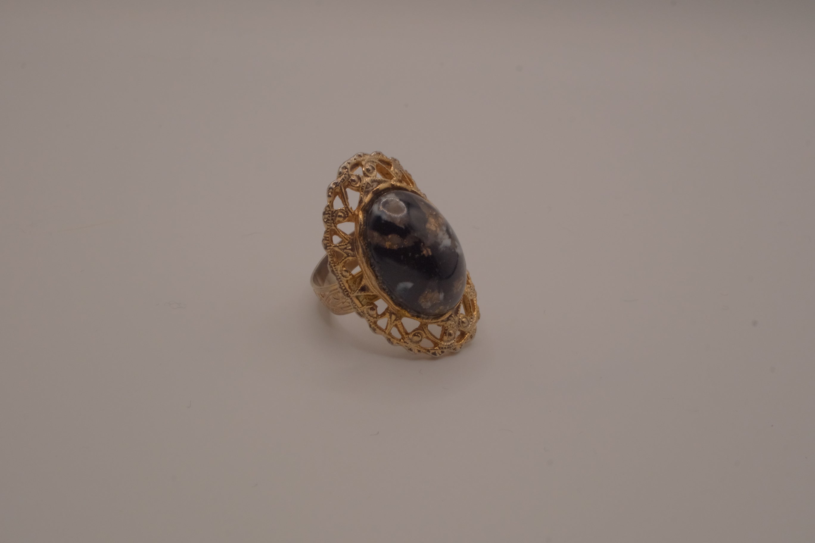 Vintage filigree statement ring
