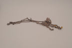 Vintage Art Deco bronze filigree necklace