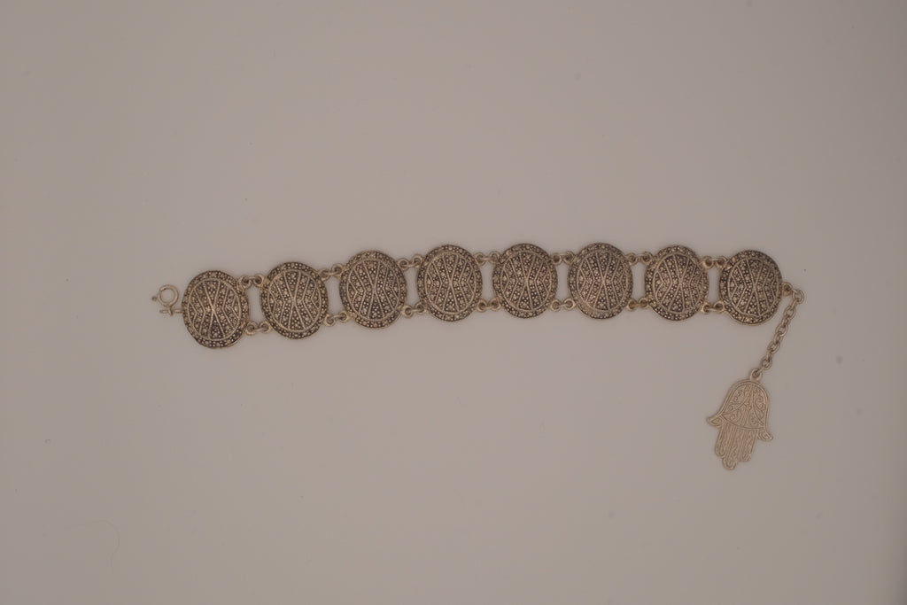 Vintage Moroccan-style filigree panel bracelet