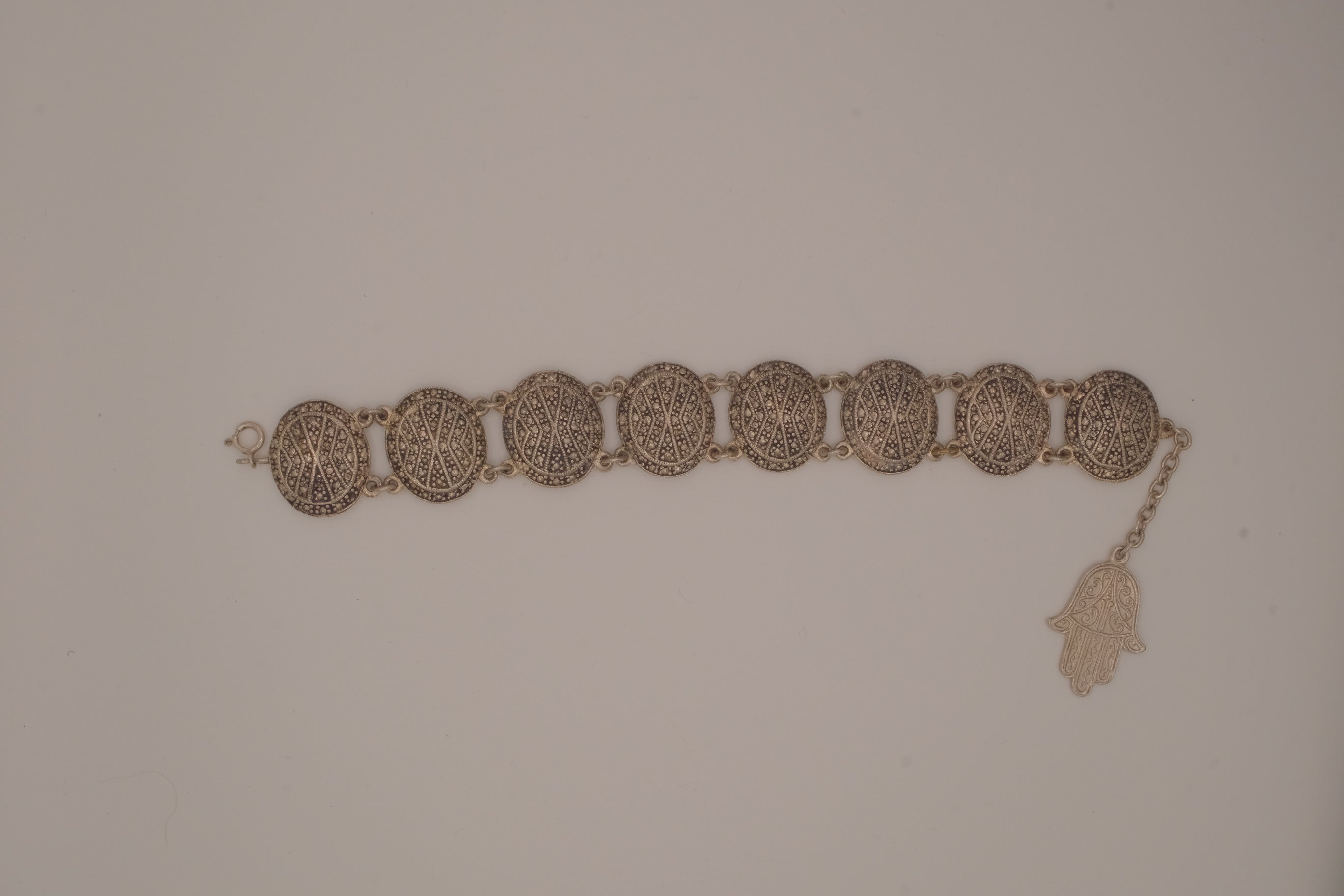 Vintage Moroccan-style filigree panel bracelet