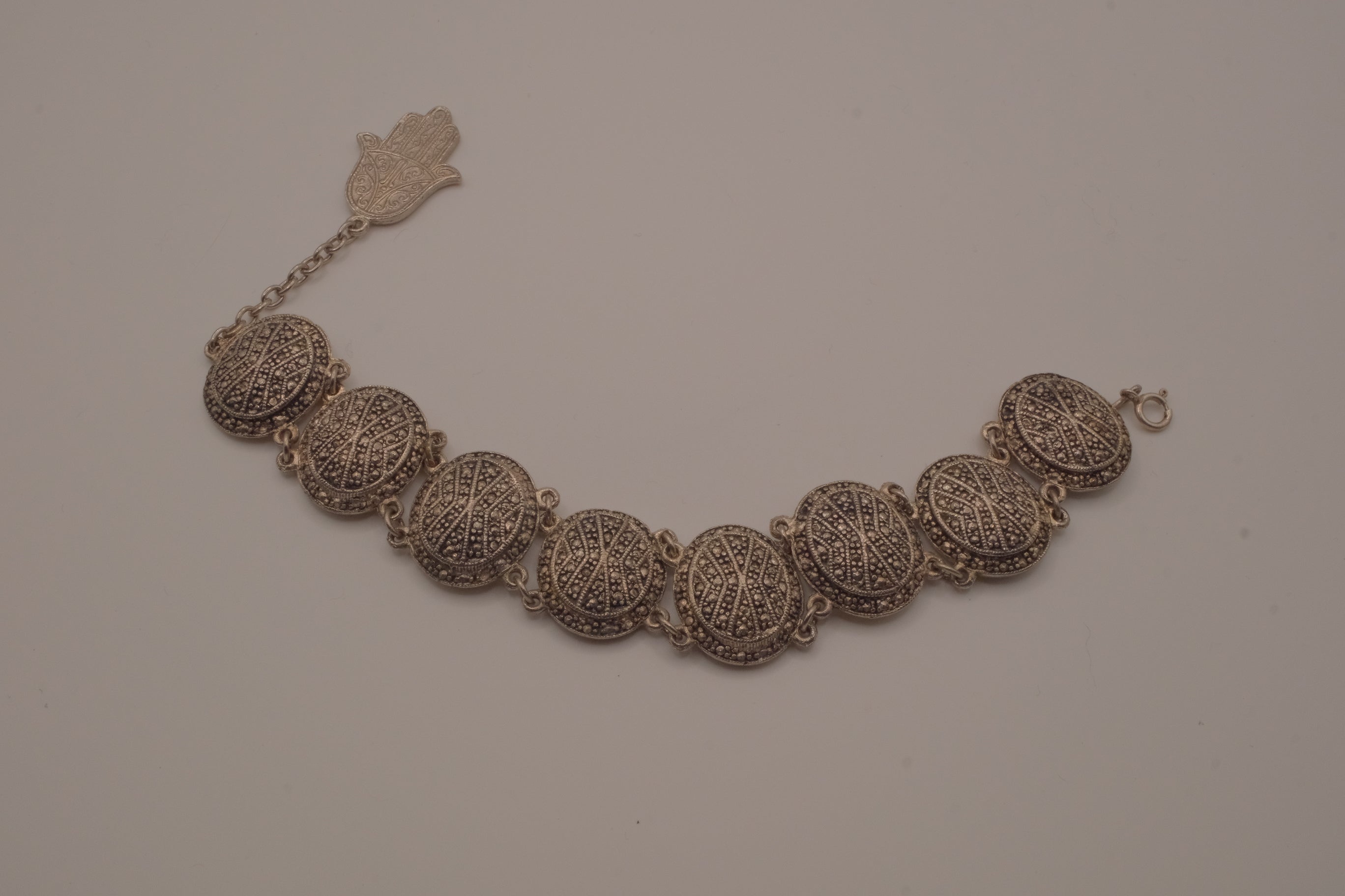 Vintage Moroccan-style filigree panel bracelet