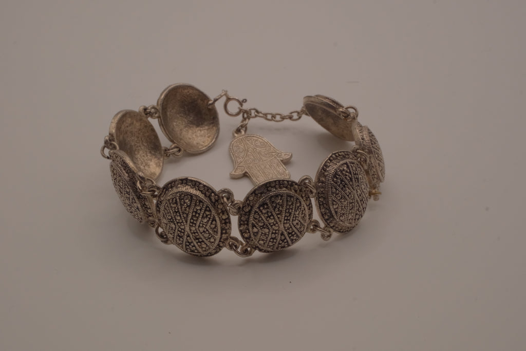 Vintage Moroccan-style filigree panel bracelet