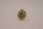 Vintage Green cabochon cocktail ring