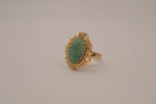 Vintage Green cabochon cocktail ring