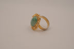 Vintage Green cabochon cocktail ring