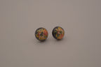 Cloisonné bead earrings