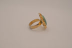 Vintage Green cabochon cocktail ring