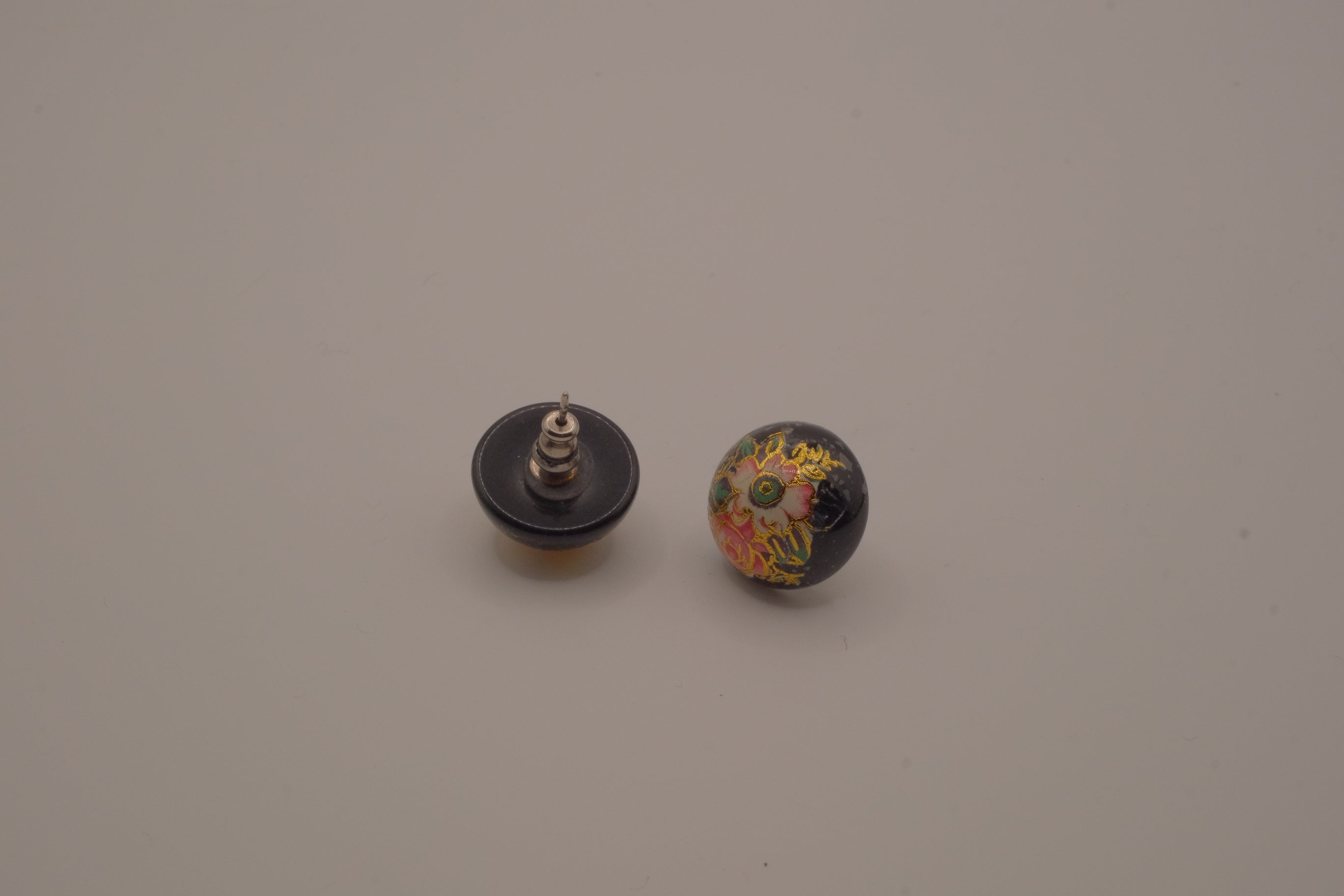Cloisonné bead earrings