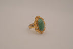 Vintage Green cabochon cocktail ring
