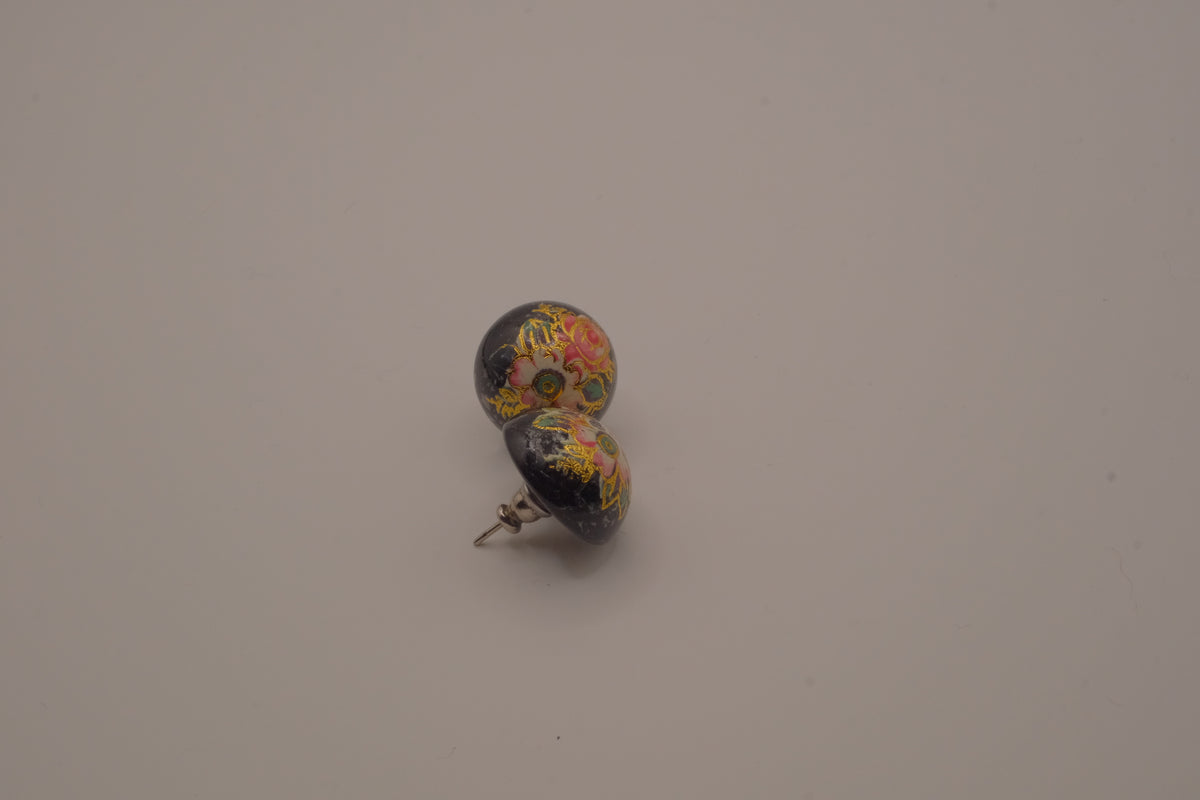 Cloisonné bead earrings