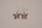 Vintage Abalone butterfly drop earrings