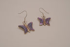 Vintage Abalone butterfly drop earrings