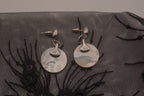 Vintage sterling silver mother of pearl dangle earrings