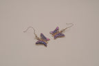 Vintage Abalone butterfly drop earrings