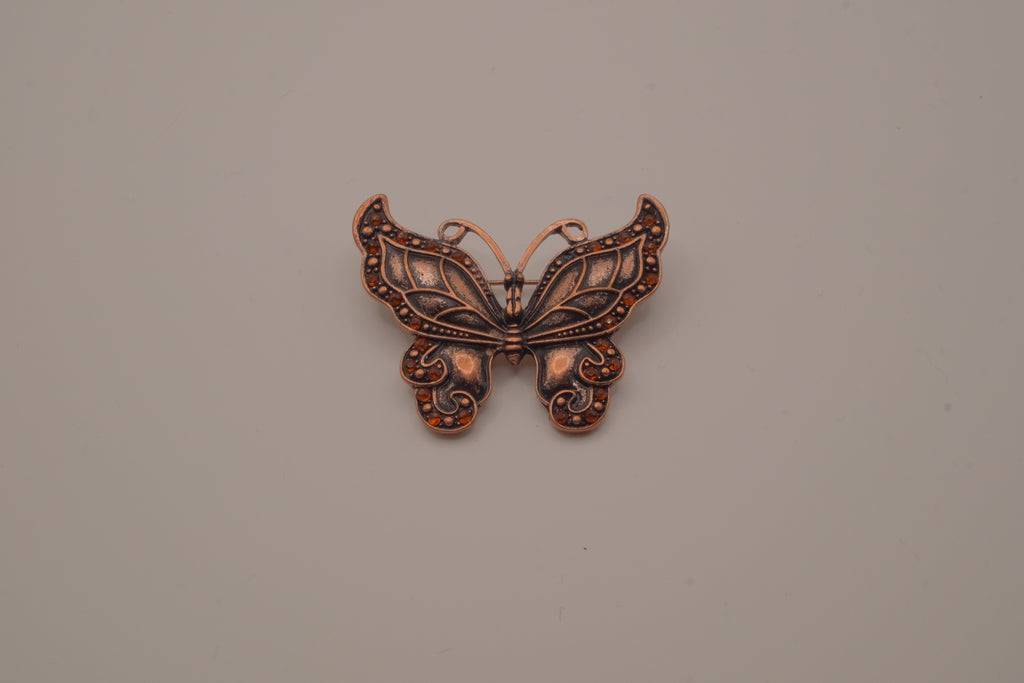 Vintage Copper butterfly brooch