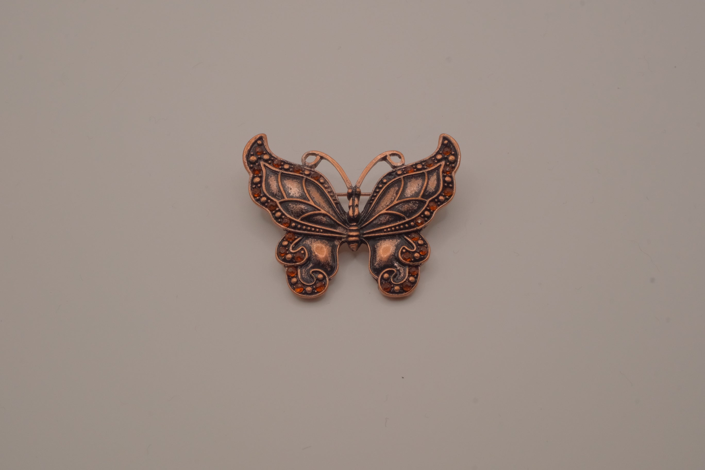 Vintage Copper butterfly brooch