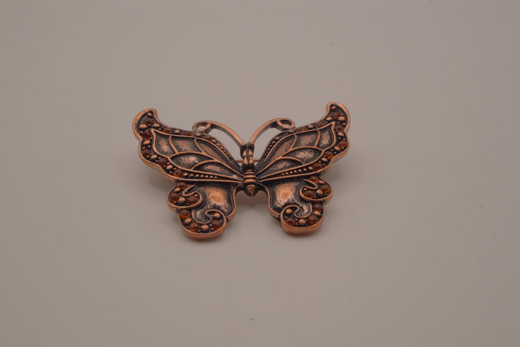 Vintage Copper butterfly brooch