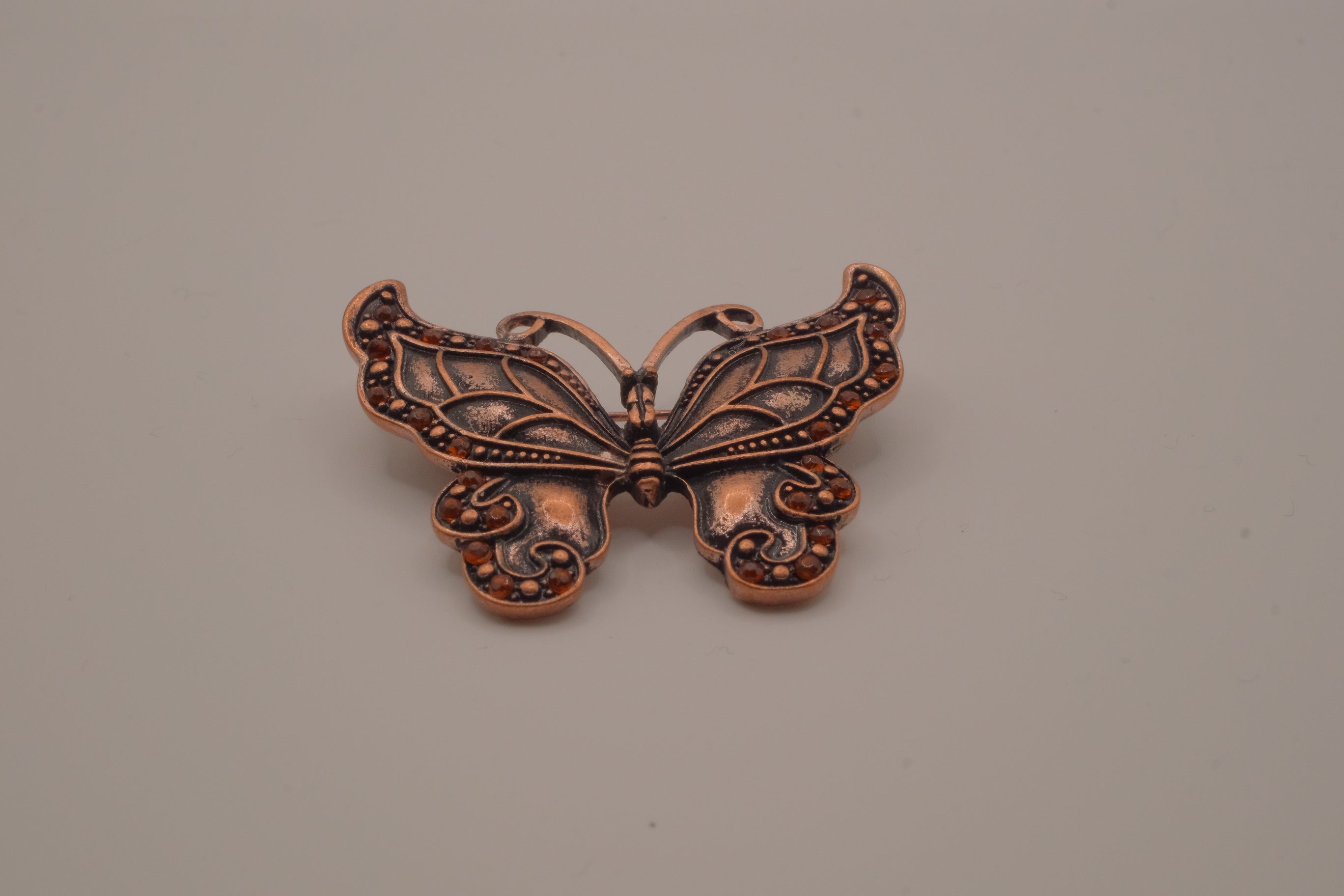 Vintage Copper butterfly brooch