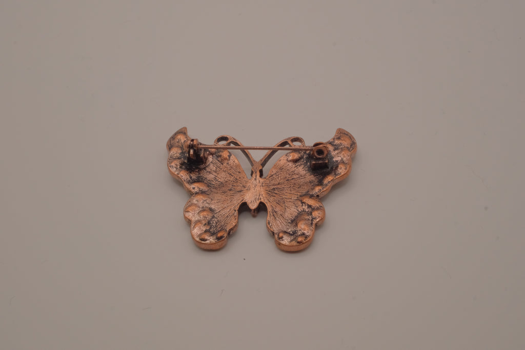 Vintage Copper butterfly brooch