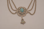 Vintage Victorian Revival festoon multi-strand drapery necklace